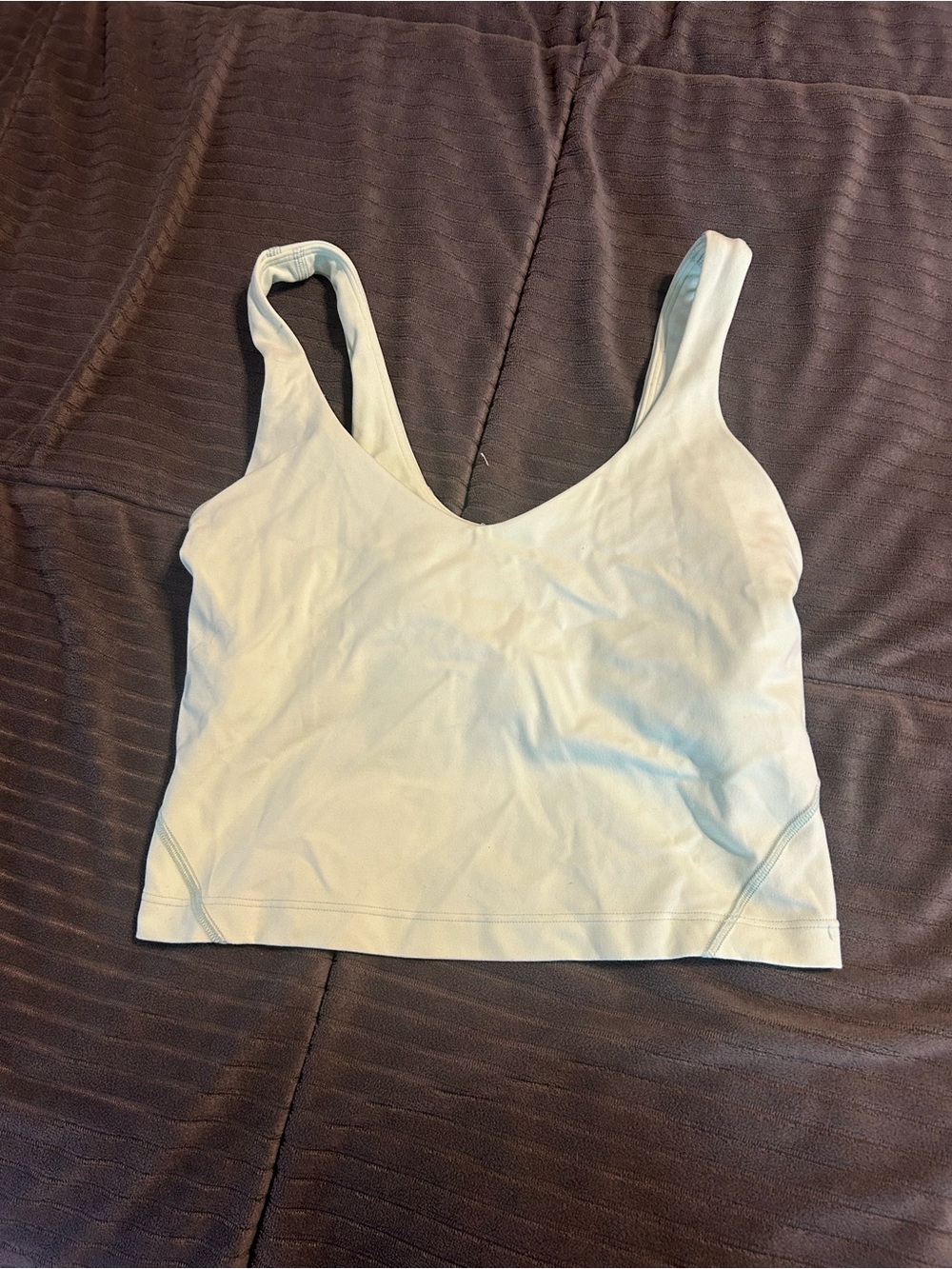 lululemon athletica Light Blue Crop Tank Top